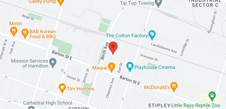 map of 230 Gibson Avenue